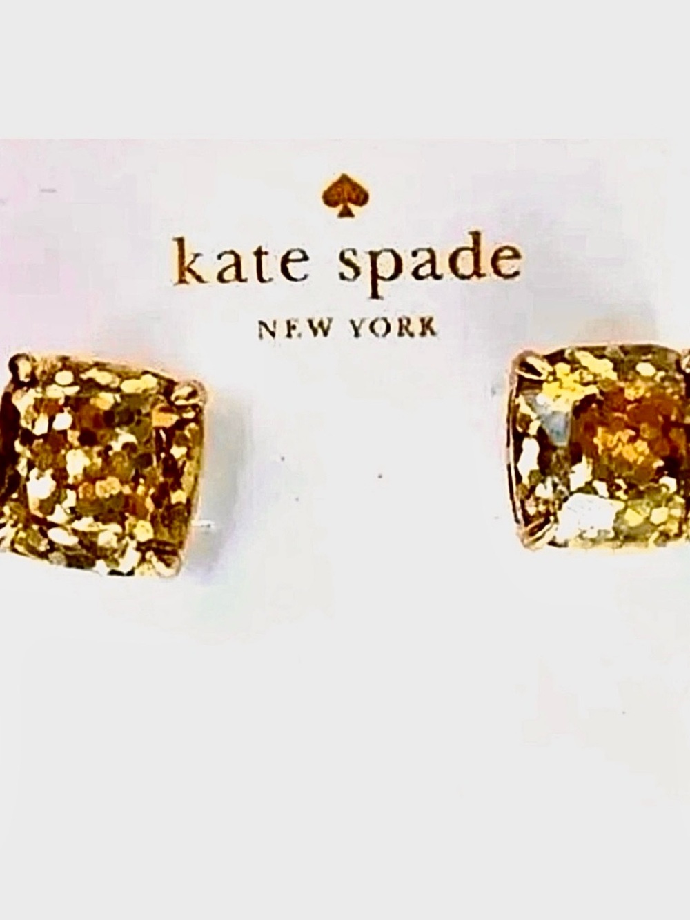 NWT kate spade
Gold Glitter
Squared Away Earrings - Picture 2 of 7